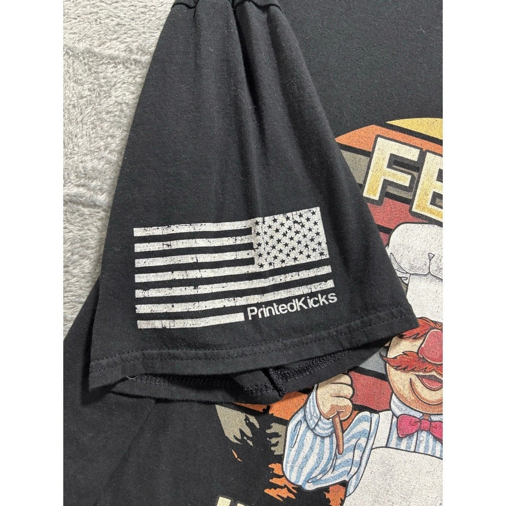 Gildan 2XL Black Swedish Chef Ferk Jer Berdin Graphic Tee Shirt Vintage Casual