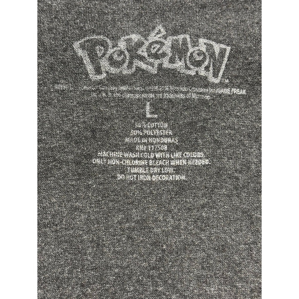 Pokemon Trainer Gray Graphic T-Shirt L Mens Vintage Athleisure Short Sleeve Tee