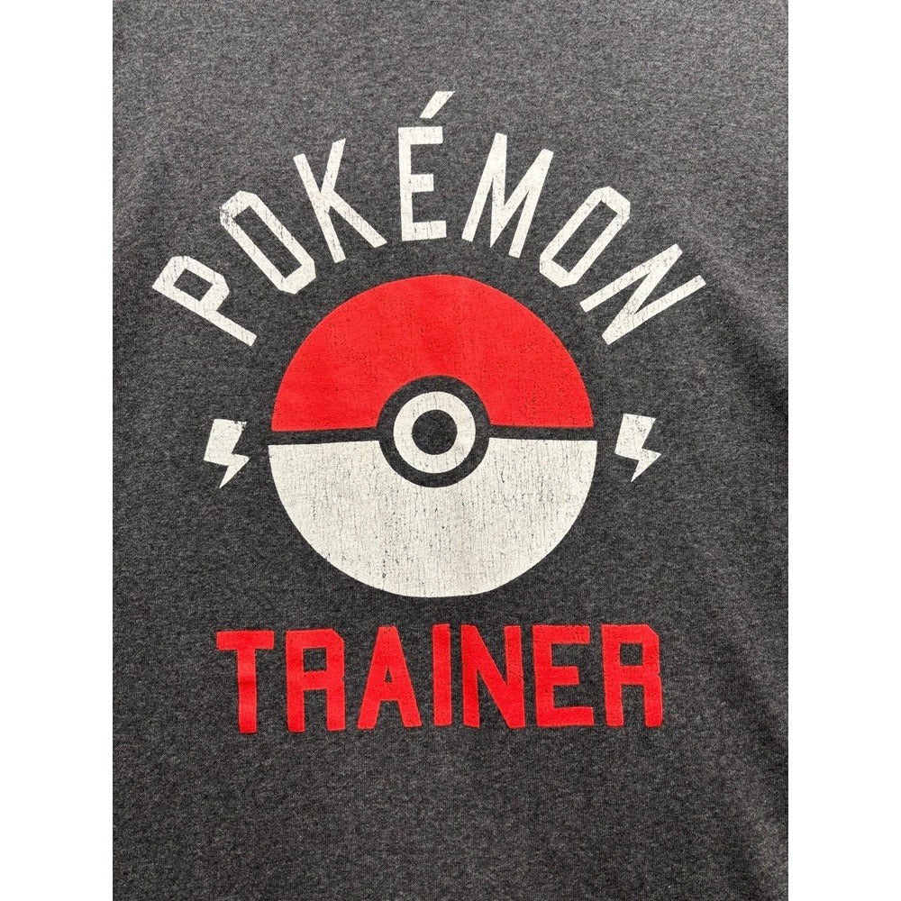 Pokemon Trainer Gray Graphic T-Shirt L Mens Vintage Athleisure Short Sleeve Tee