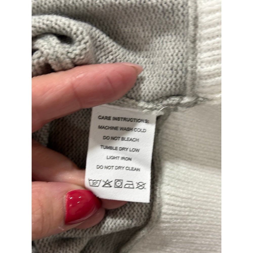 XXL Womens Gray Layered Crewneck Sweater