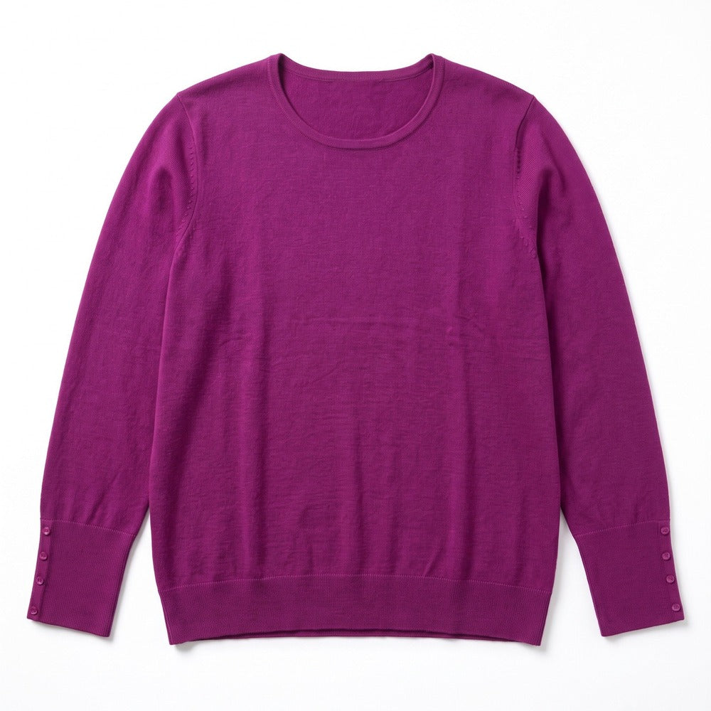 JM Collection XXL Purple NWT Cozy Crewneck Sweater