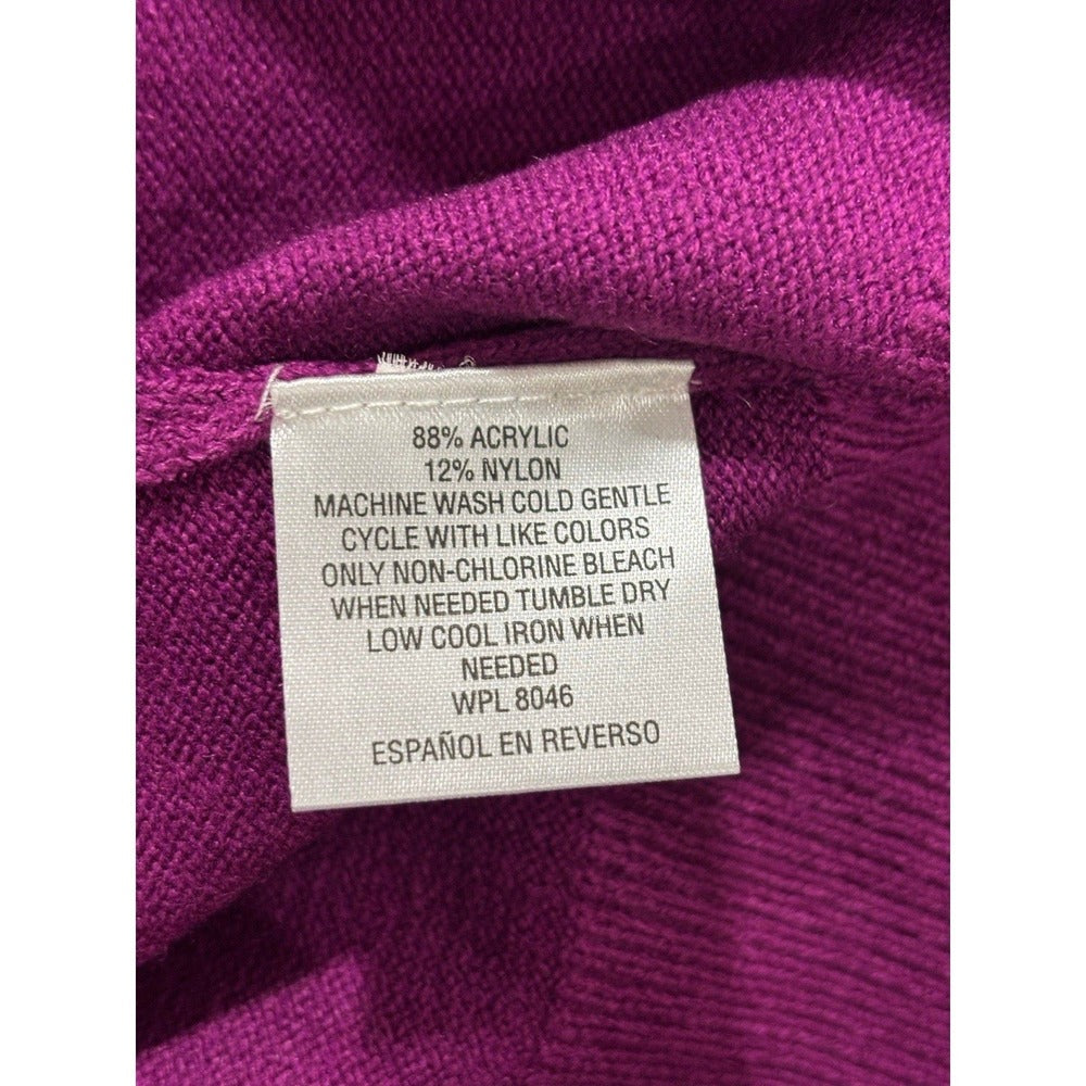 JM Collection XXL Purple NWT Cozy Crewneck Sweater