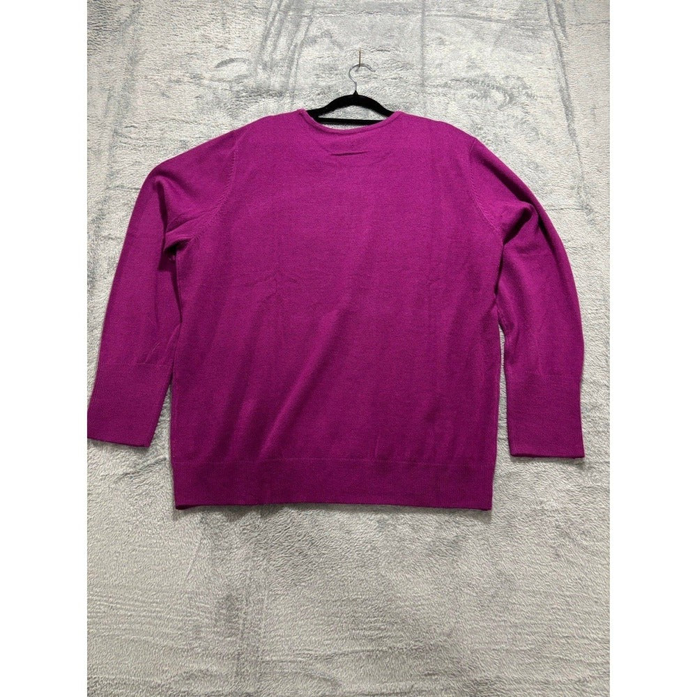 JM Collection XXL Purple NWT Cozy Crewneck Sweater