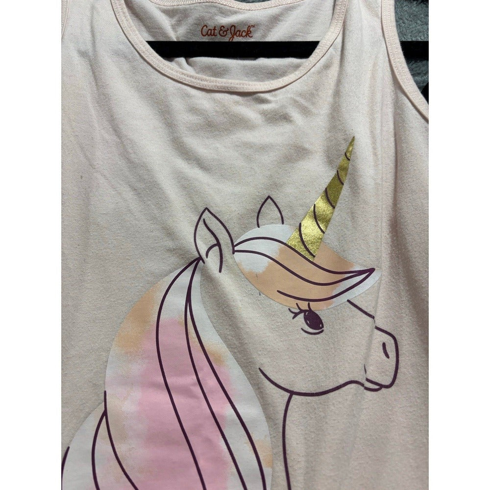Lands End Cat & Jack XL Pink Cream Girls 2-Piece Tank Top Bundle Casual