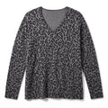 Amazon Essentials XXL Gray Leopard Print Sweater Womens Casual Cozy Top