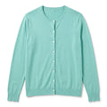 Lands' End XL Womens Teal Green Button Front Cardigan Sweater Preppy Casual
