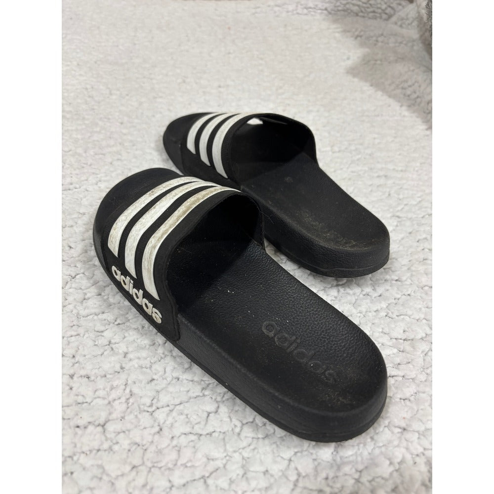 Adidas 2 Black Slides & Crocs 2 Orange Reese's Clogs Kids Shoe Lot Athleisure