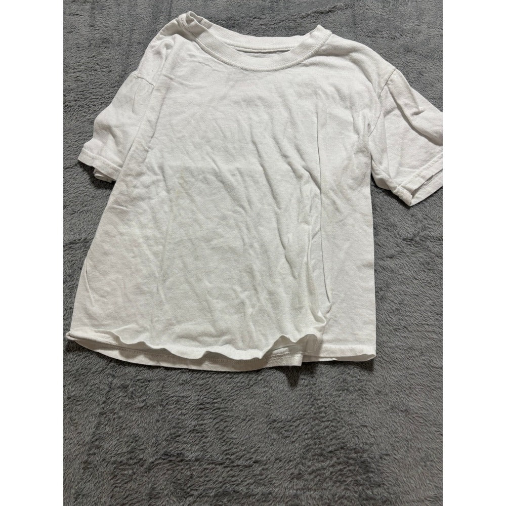 Hanes M White Short Sleeve T-Shirt 4 Pack Kids Casual Athleisure ComfortSoft