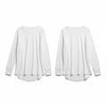 Womens XL White Long Sleeve Raglan Shirt Lot of 2 Casual Athleisure Tops