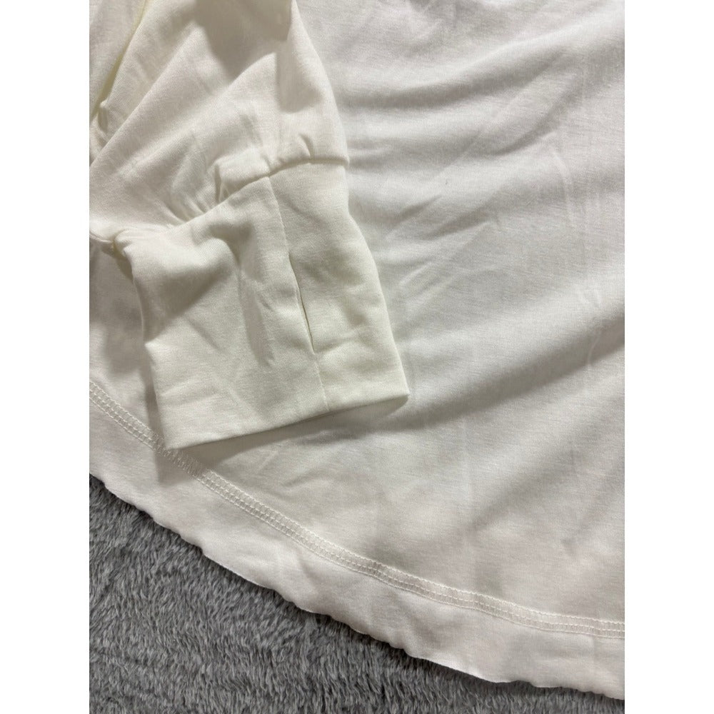Womens XL White Long Sleeve Raglan Shirt Lot of 2 Casual Athleisure Tops
