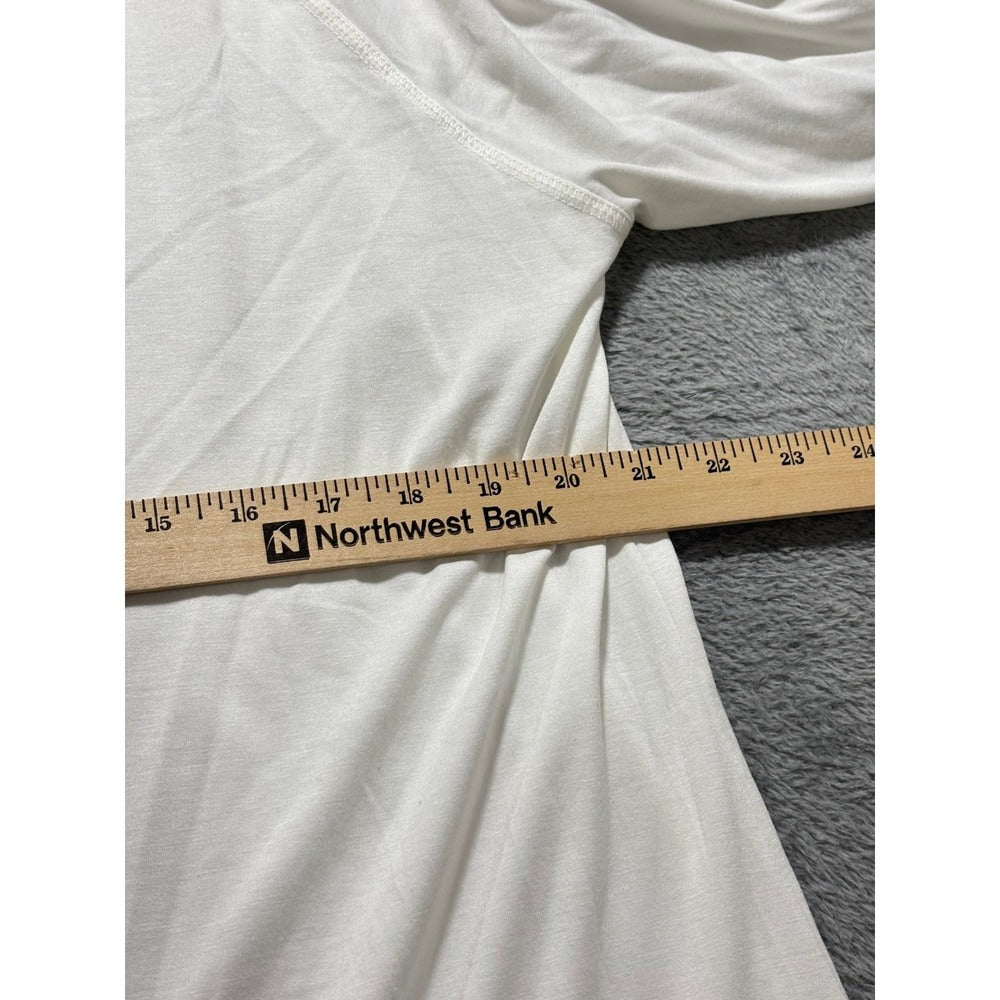 Womens XL White Long Sleeve Raglan Shirt Lot of 2 Casual Athleisure Tops