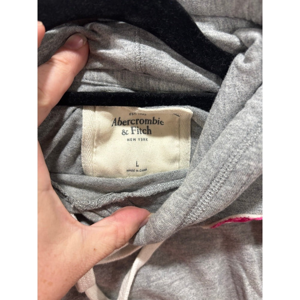 Abercrombie & Fitch L Gray Womens Hoodie Sweatshirt Athleisure Casual Cozy