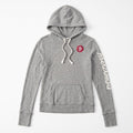 Abercrombie & Fitch L Gray Womens Hoodie Sweatshirt Athleisure Casual Cozy