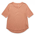 GAP M Womens Coral Pink Short Sleeve Henley Top Shirt Casual Minimalist Boho