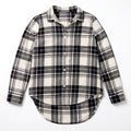 Old Navy M Womens Black White Plaid Flannel Shirt Casual Cozy Button Down