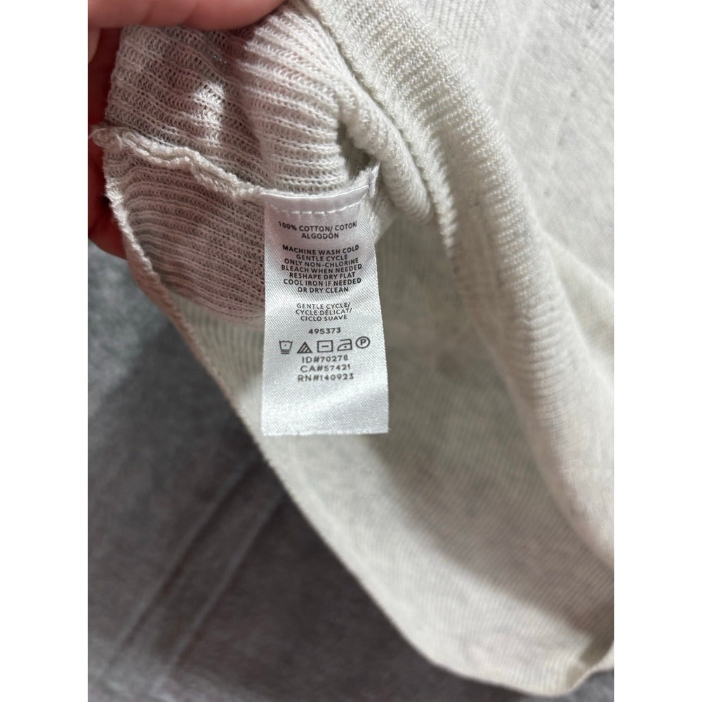 Lou & Grey XS Oatmeal Womens Raglan Pullover Sweater Minimalist Cozy