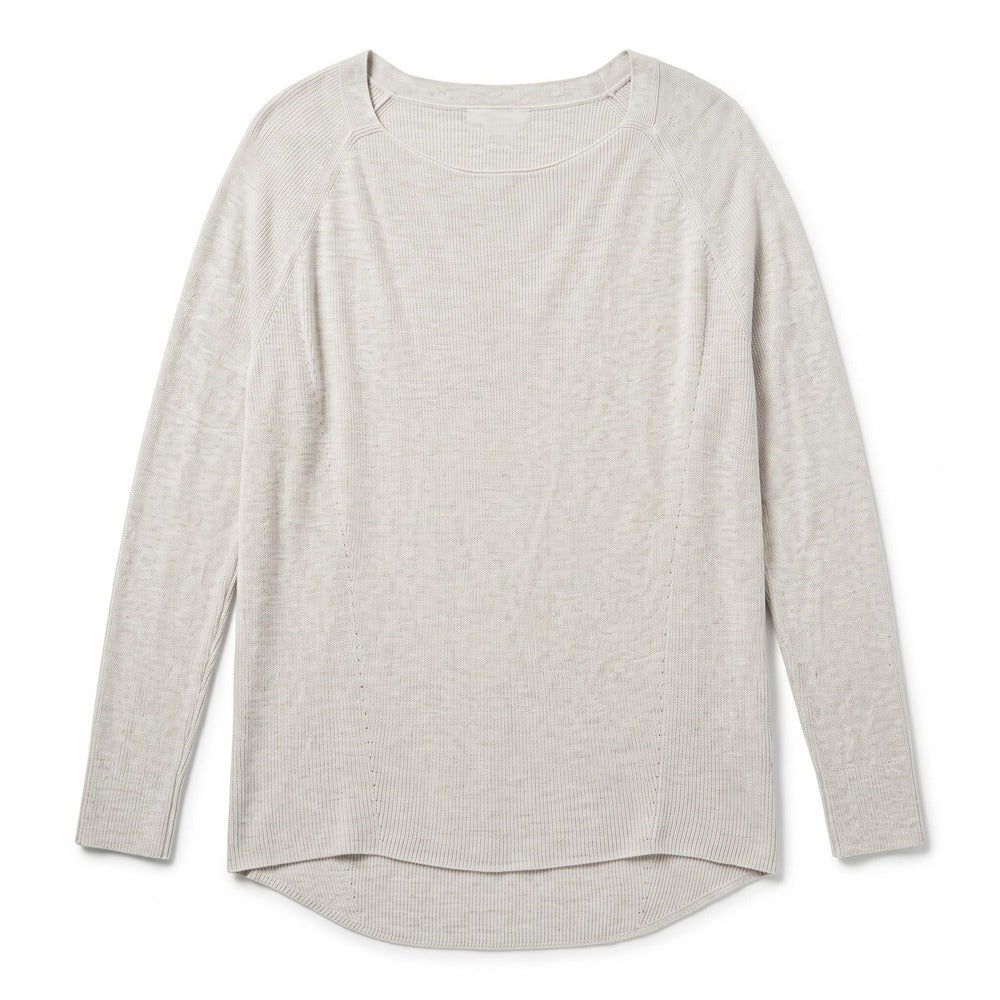 Lou & Grey XS Oatmeal Womens Raglan Pullover Sweater Minimalist Cozy