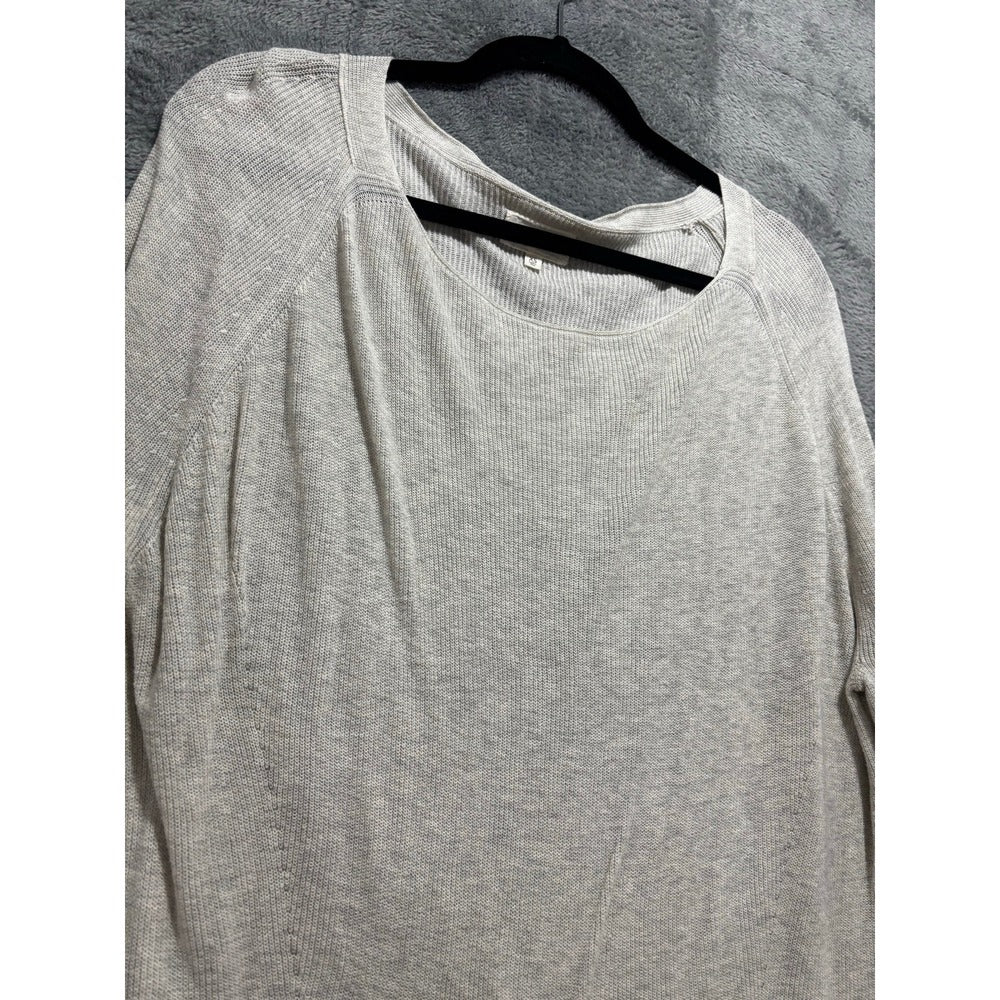Lou & Grey XS Oatmeal Womens Raglan Pullover Sweater Minimalist Cozy