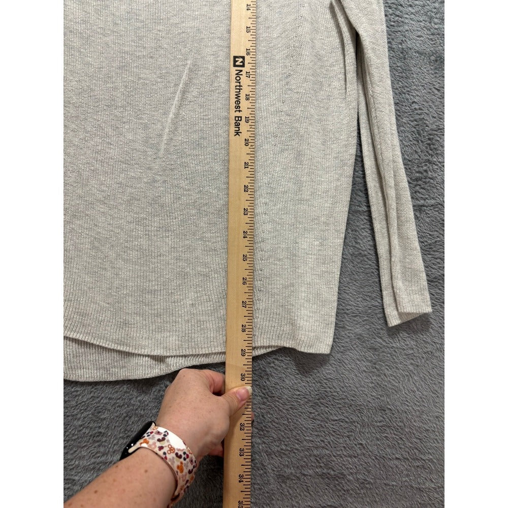 Lou & Grey XS Oatmeal Womens Raglan Pullover Sweater Minimalist Cozy