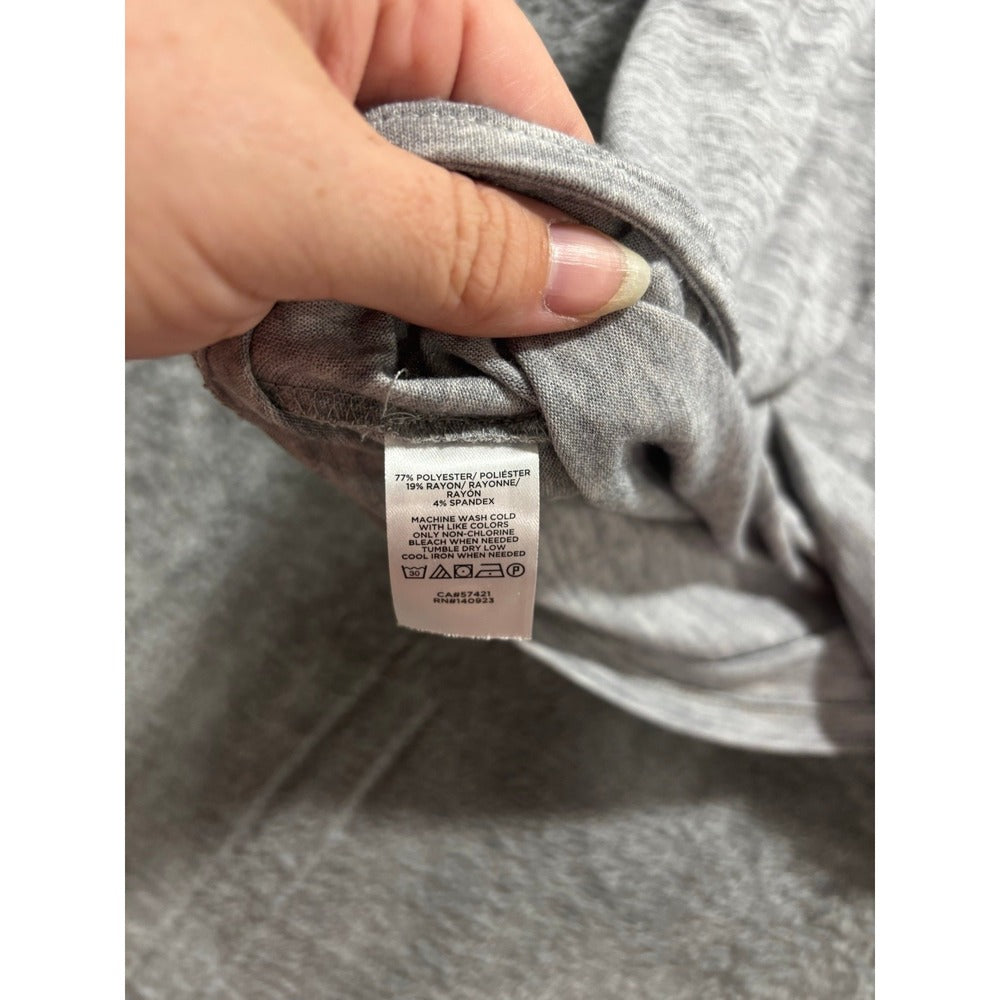 LOFT M Gray Long Sleeve Front Knot Top Womens Casual Minimalist