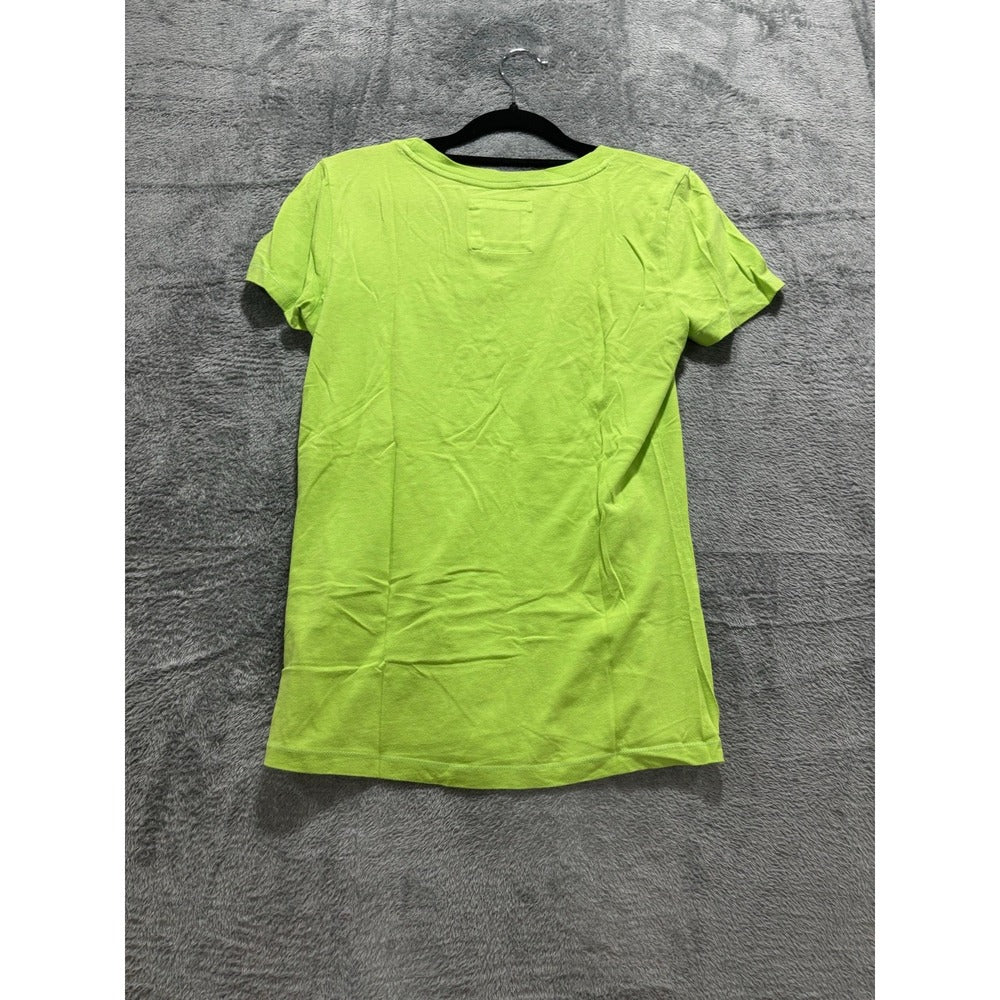 Abercrombie & Fitch M Green Womens Short Sleeve Logo Graphic Tee Preppy Casual