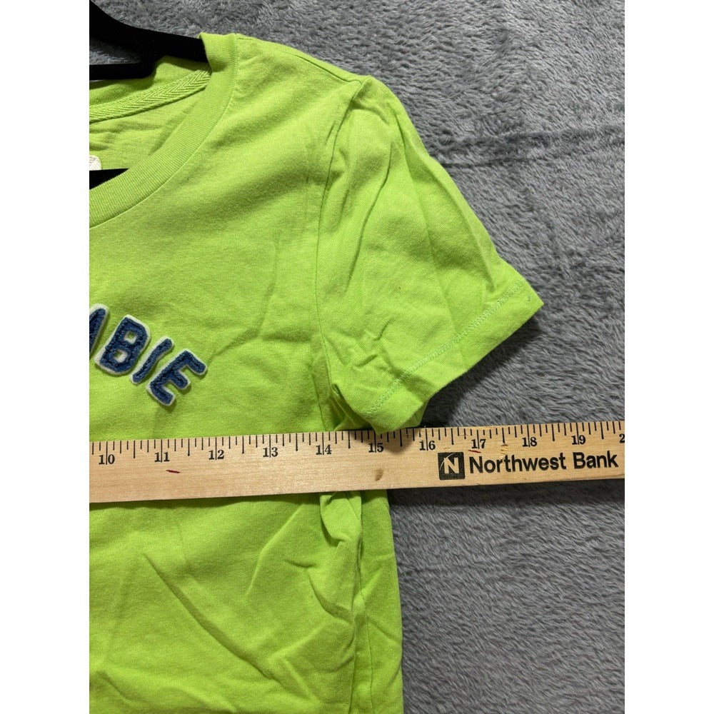 Abercrombie & Fitch M Green Womens Short Sleeve Logo Graphic Tee Preppy Casual