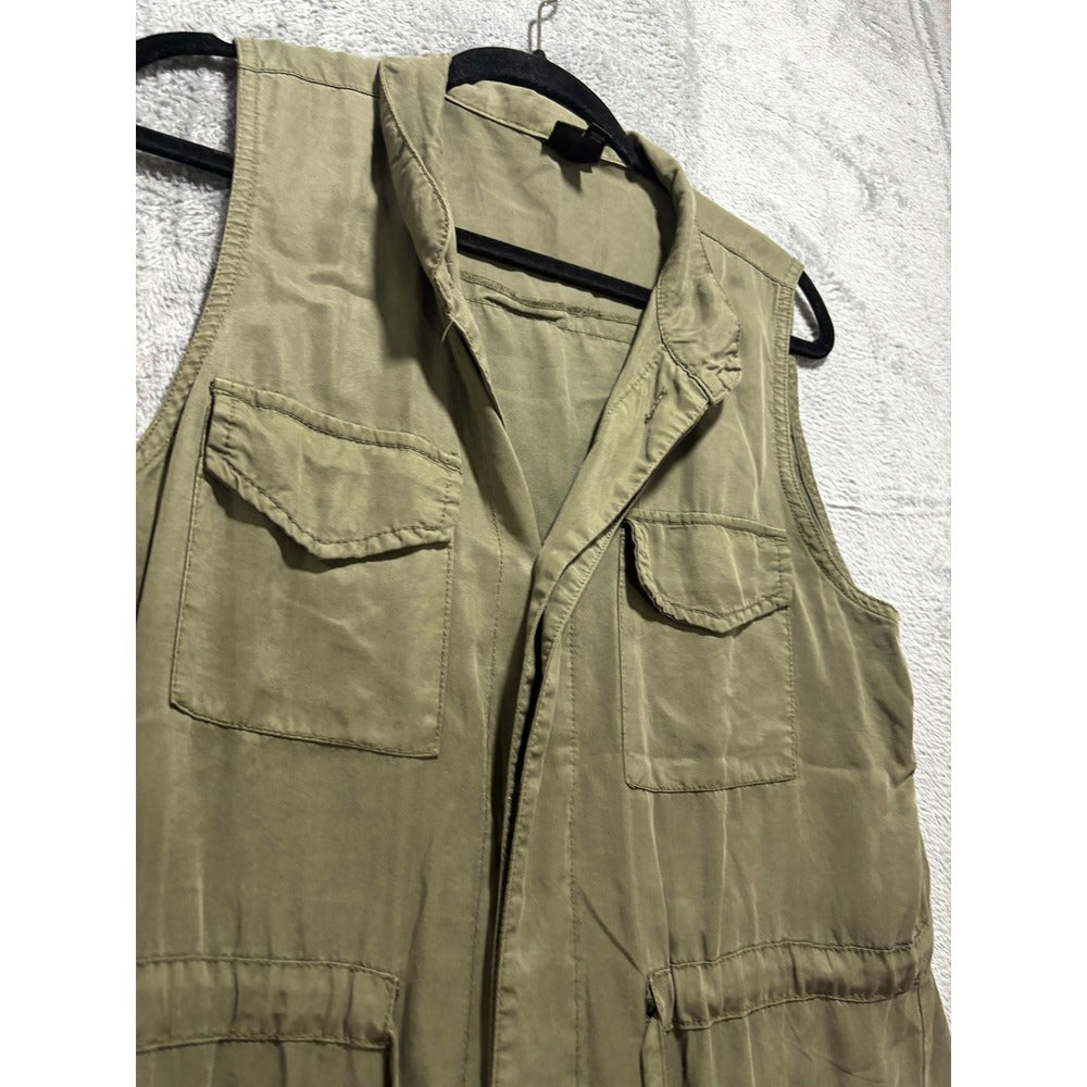 Mossimo M Olive Green Womens Utility Vest Casual Vintage