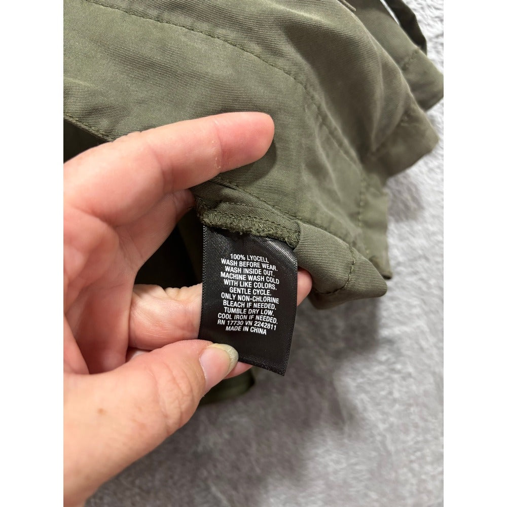 Mossimo M Olive Green Womens Utility Vest Casual Vintage
