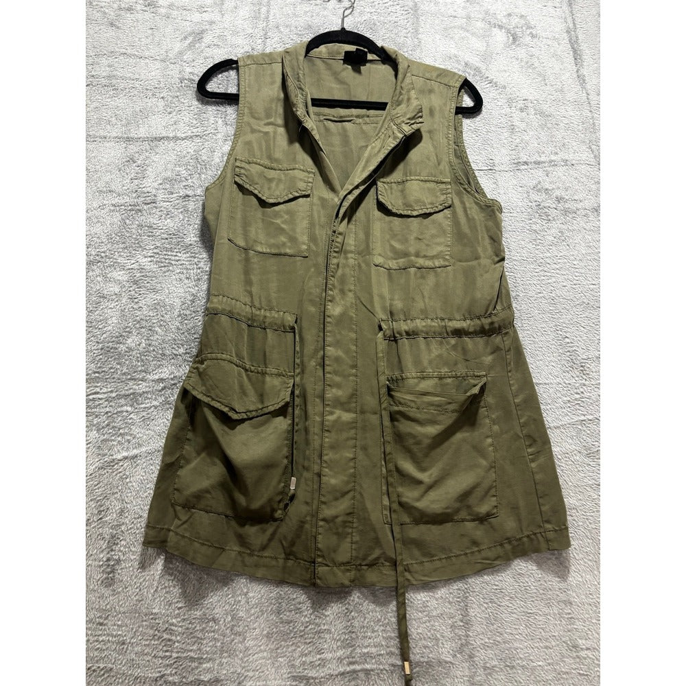 Mossimo M Olive Green Womens Utility Vest Casual Vintage