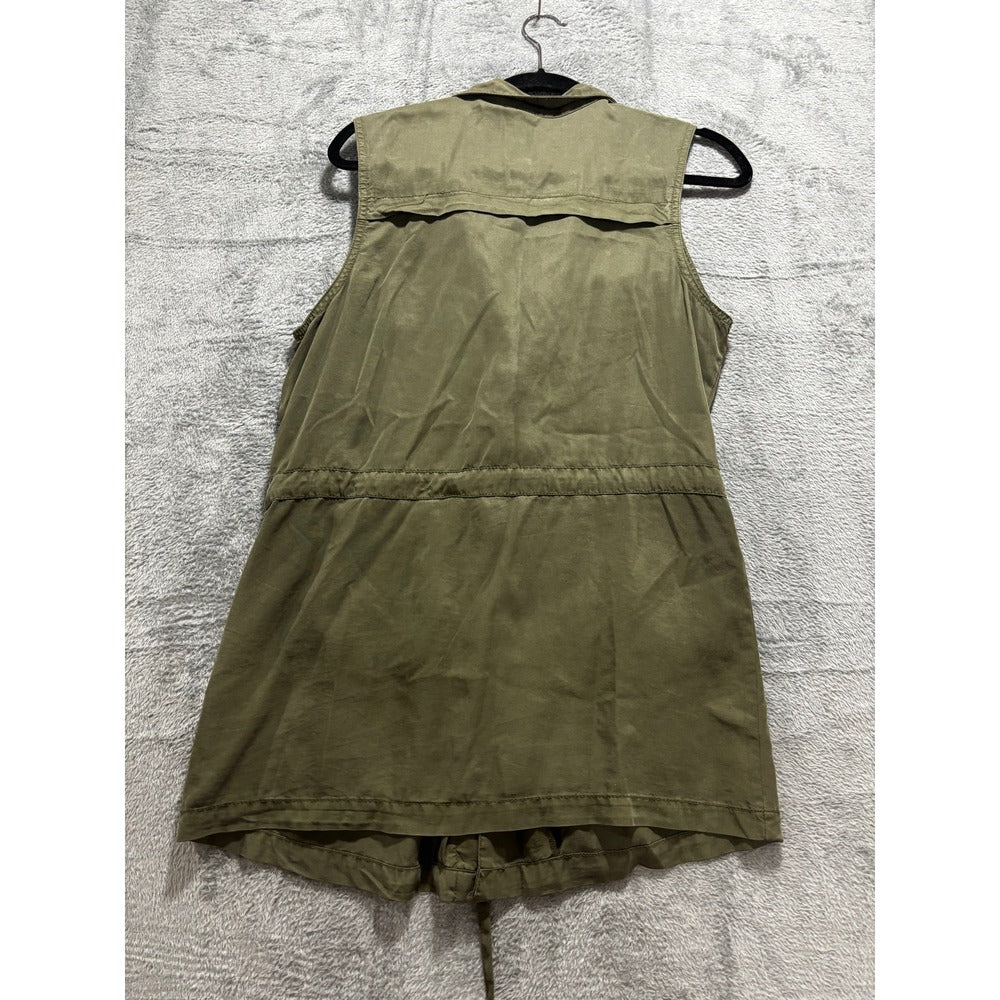 Mossimo M Olive Green Womens Utility Vest Casual Vintage