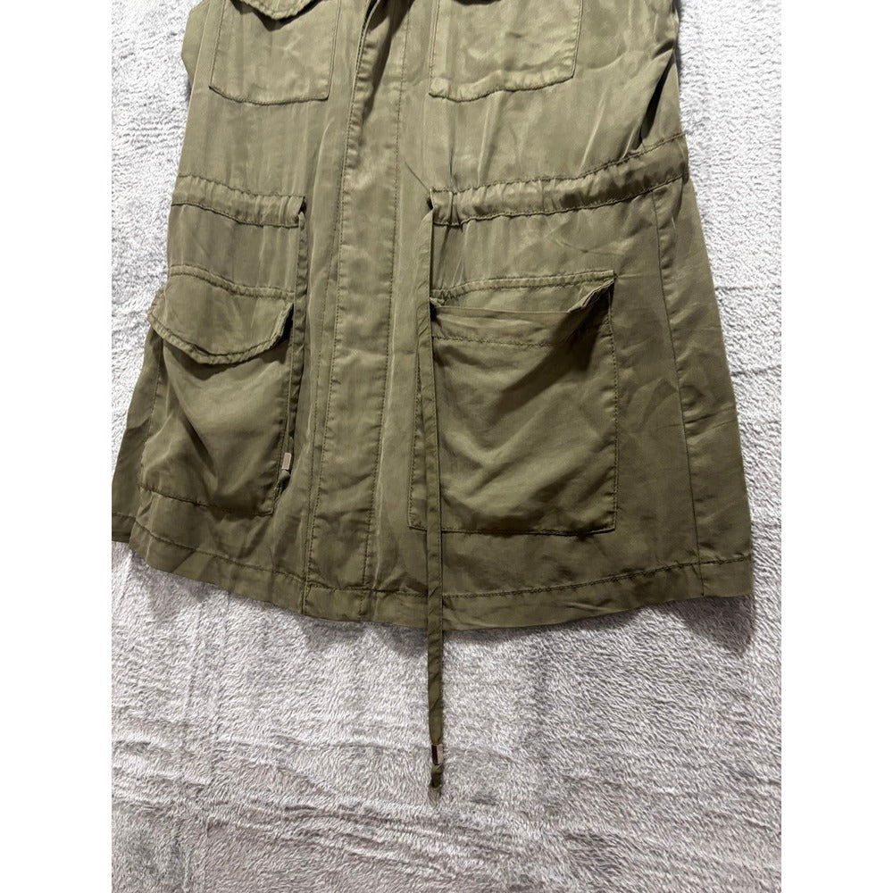 Mossimo M Olive Green Womens Utility Vest Casual Vintage