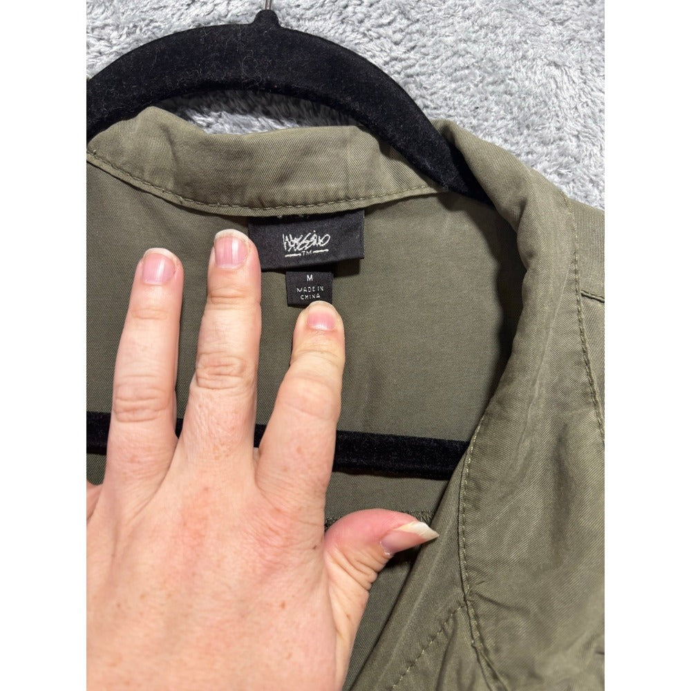 Mossimo M Olive Green Womens Utility Vest Casual Vintage