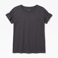 LOFT Womens S Black Ruched Sleeve T-Shirt Top Casual Minimalist