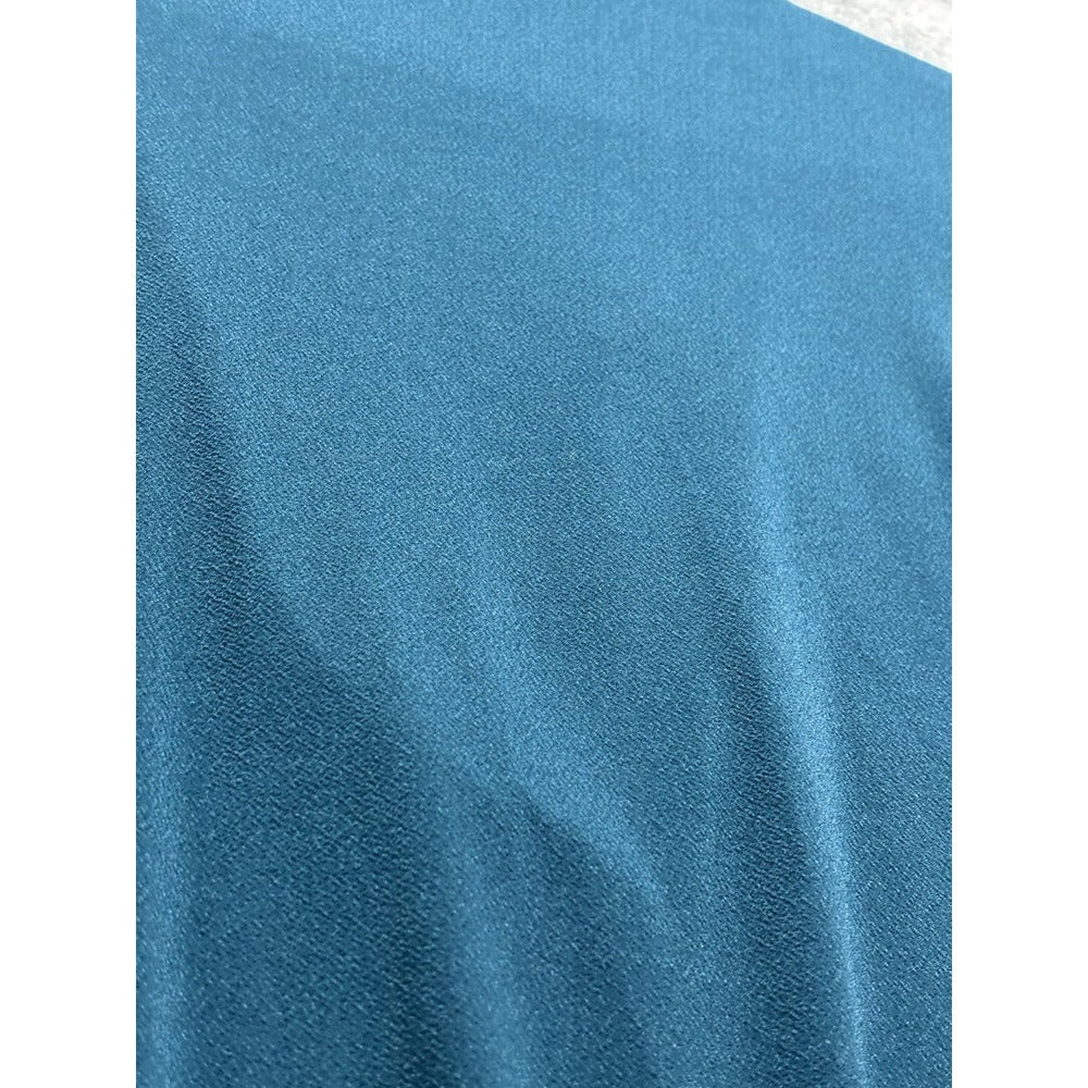 Banana Republic XL Teal Womens Split Neck Long Sleeve Blouse Casual Minimalist