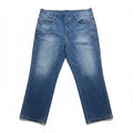 Spanx Womens 2XT Blue Straight Leg Pull On Denim Jeans Casual Classic Plus Size
