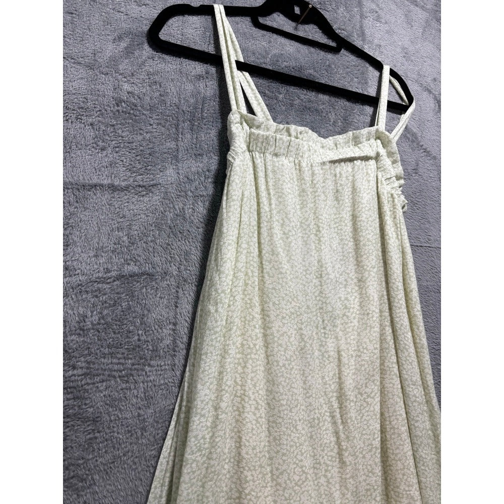 Blu Pepper L Womens Sage Green Tiered Maxi Dress Boho Cottagecore NWT