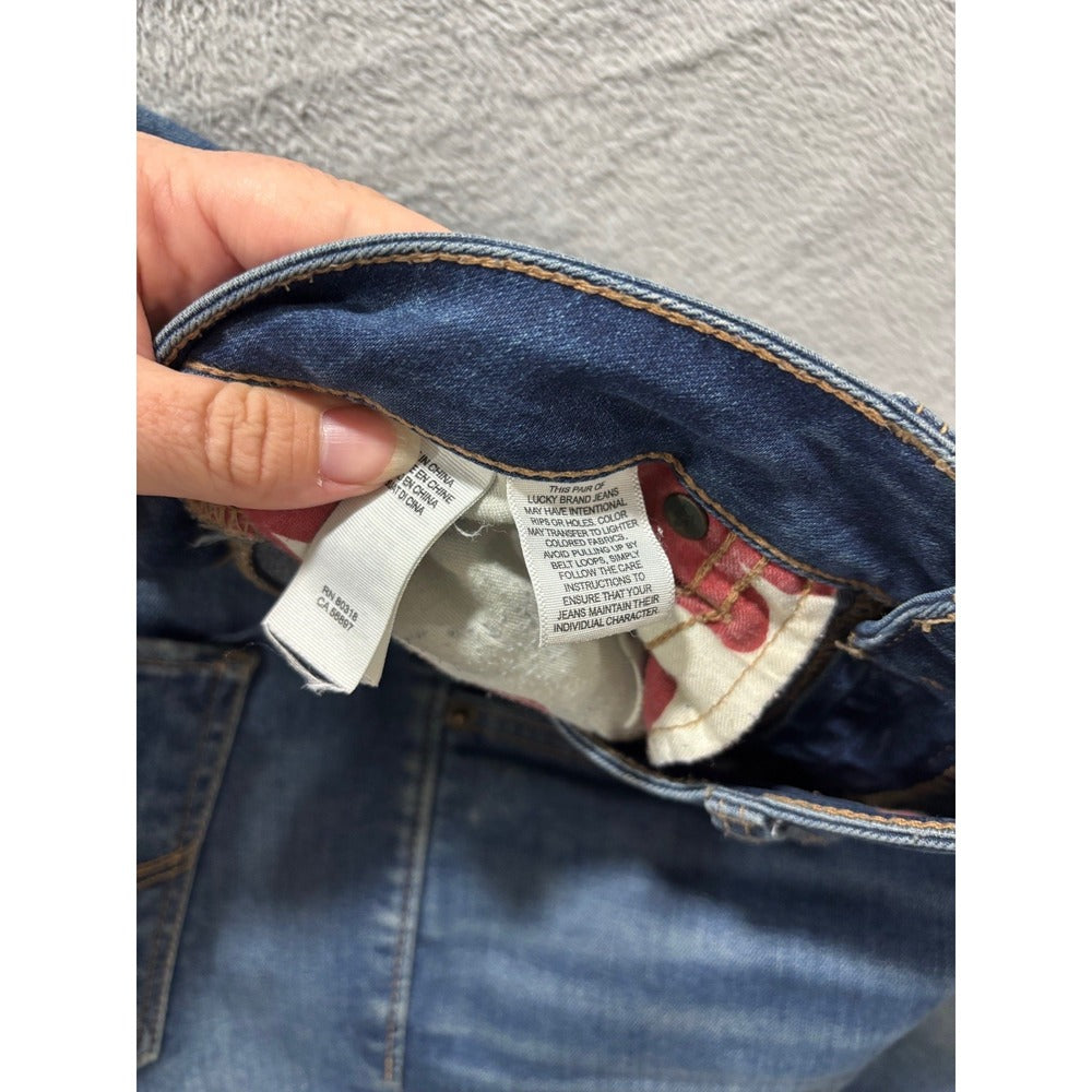 Lucky Brand Womens 6 Blue Lolita Skinny Jeans Medium Wash Denim Casual Boho