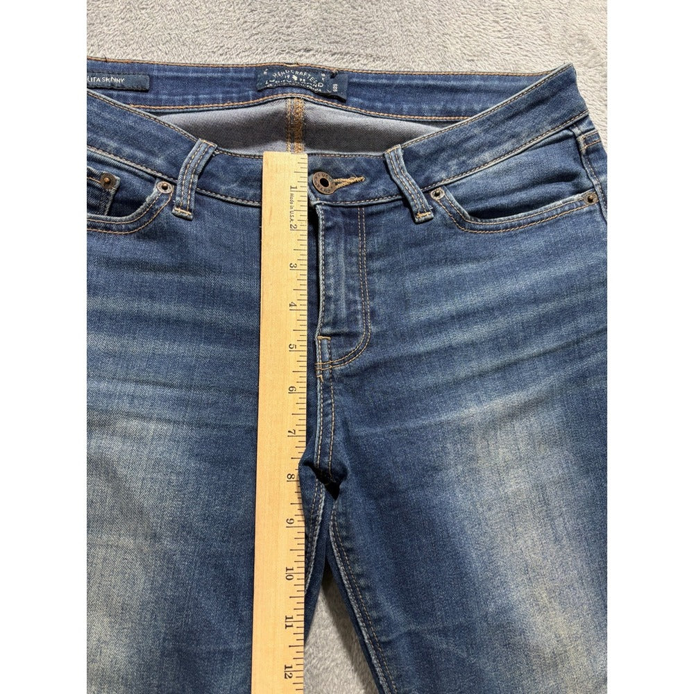 Lucky Brand Womens 6 Blue Lolita Skinny Jeans Medium Wash Denim Casual Boho