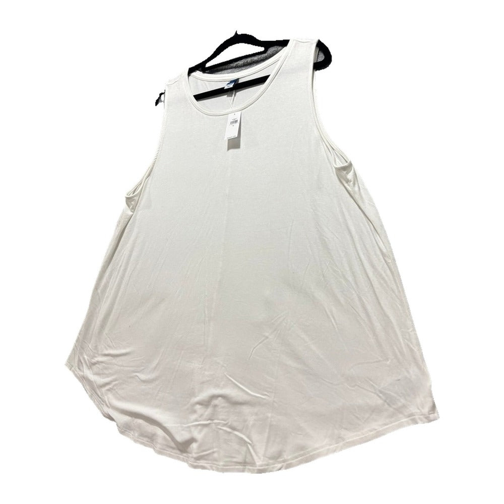 Old Navy XL White Womens Swing Tank Top Casual Minimalist