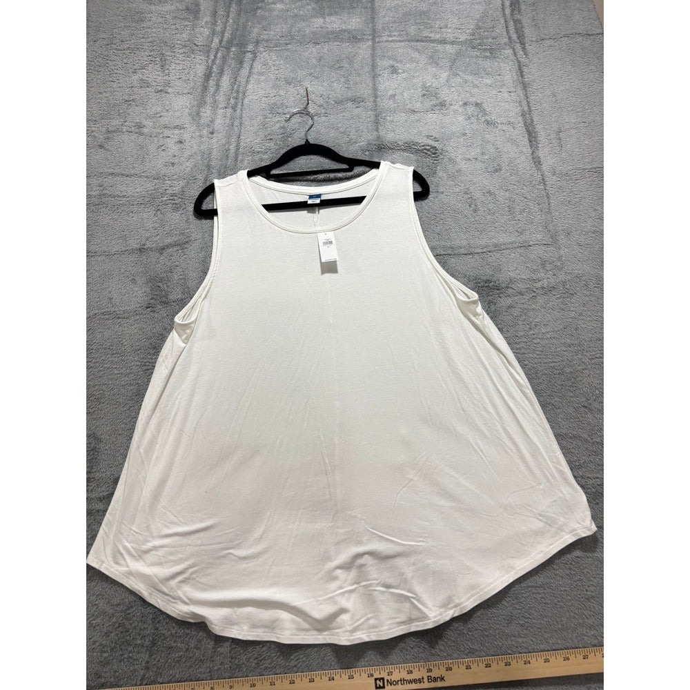 Old Navy XL White Womens Swing Tank Top Casual Minimalist