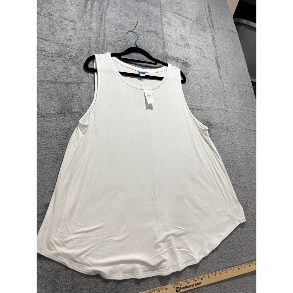 Old Navy XL White Womens Swing Tank Top Casual Minimalist