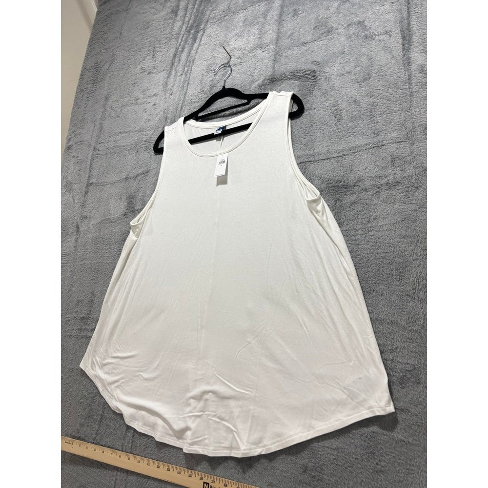 Old Navy XL White Womens Swing Tank Top Casual Minimalist