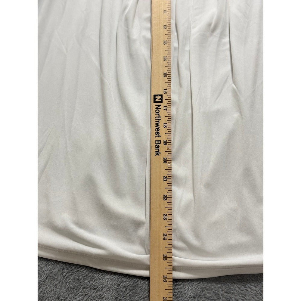 Jones Studio 1X White Womens Pleated Tank Top Shell Casual Minimalist