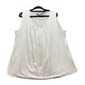 Jones Studio 1X White Womens Pleated Tank Top Shell Casual Minimalist