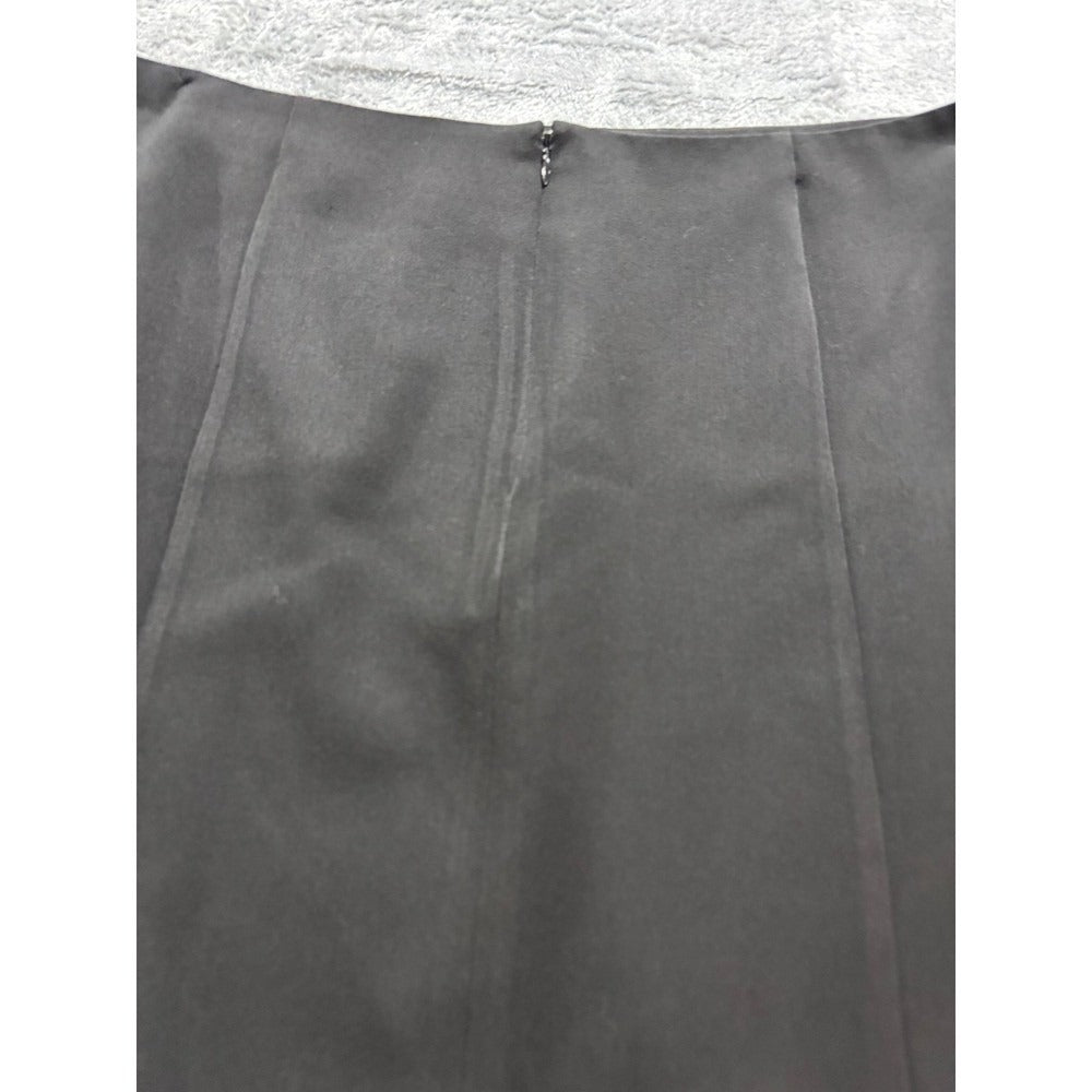 Sag Harbor 18 Black Womens Pleated Hem Skirt Career Professional Stretch Vintage