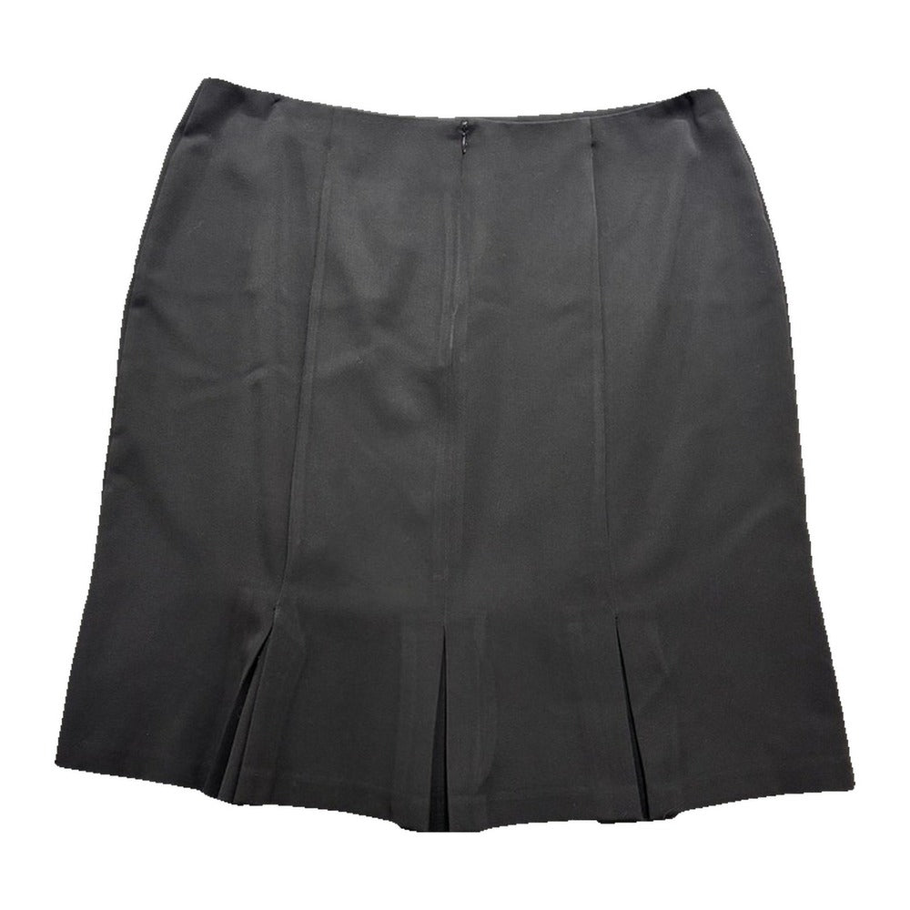 Sag Harbor 18 Black Womens Pleated Hem Skirt Career Professional Stretch Vintage