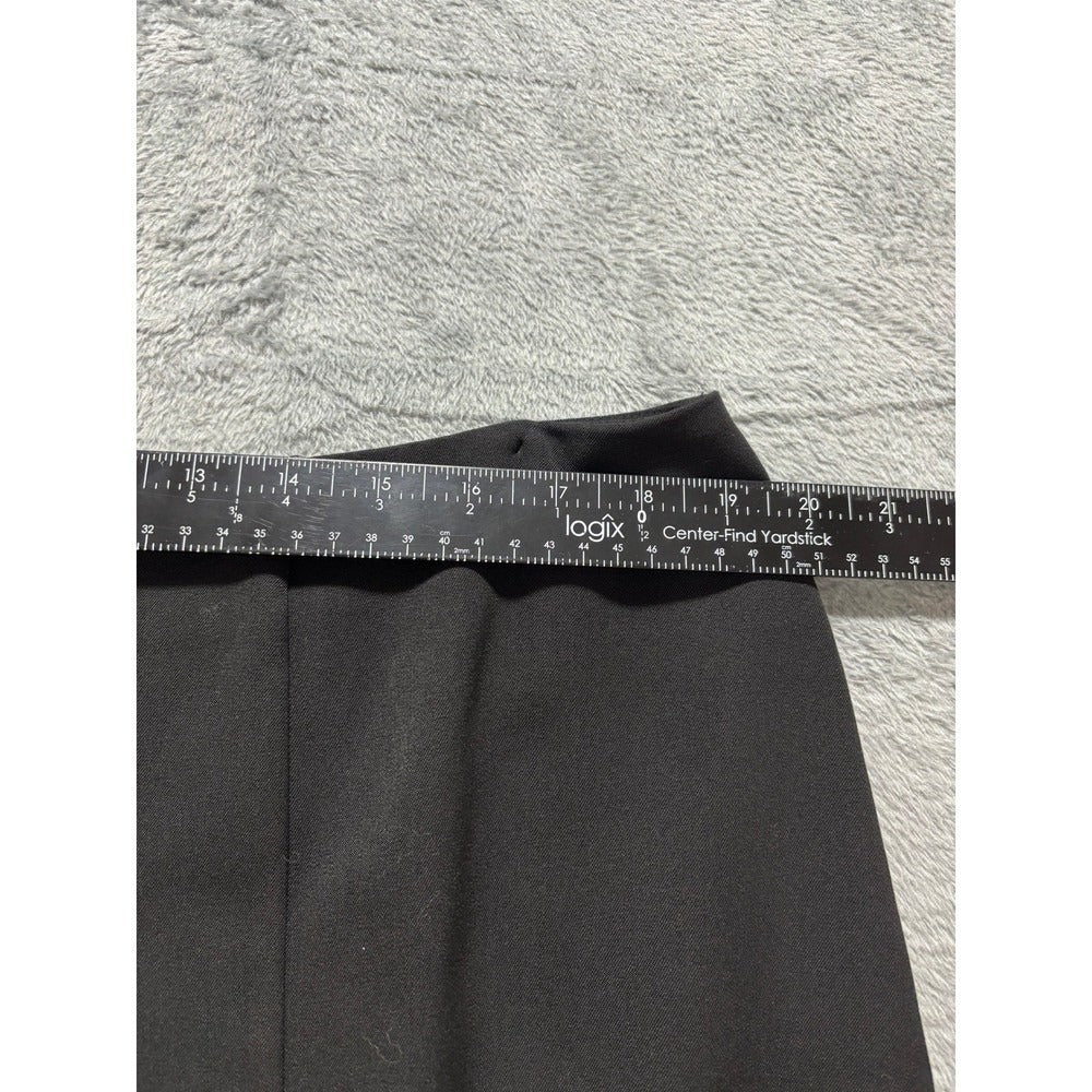 Sag Harbor 18 Black Womens Pleated Hem Skirt Career Professional Stretch Vintage