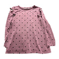 Lane Bryant 22/24 Womens Pink Polka Dot Cold Shoulder Ruffle Top Casual Boho XL