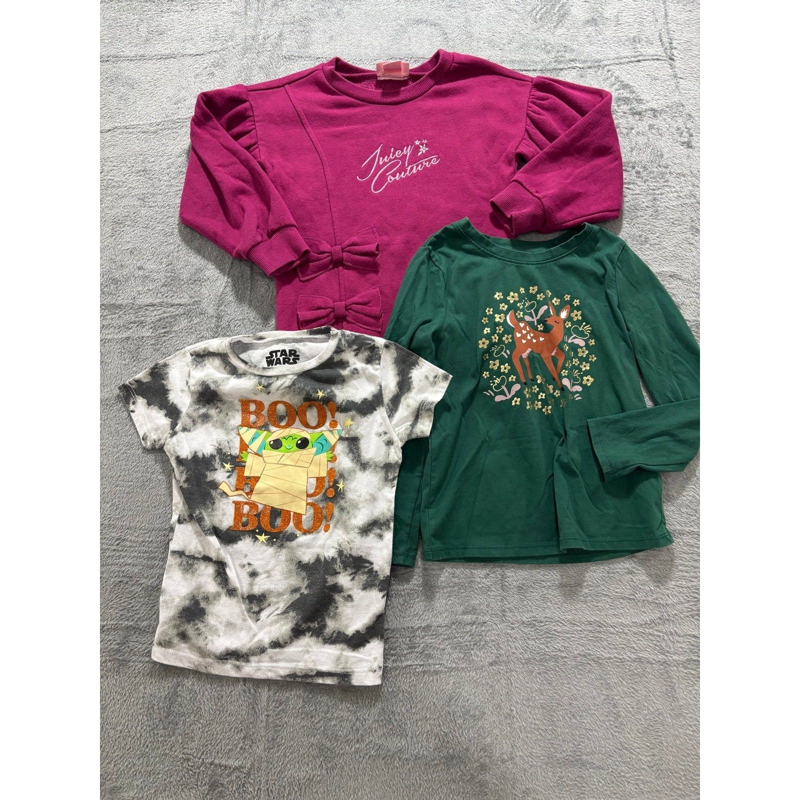 Juicy Couture Cat & Jack Star War Girls 5 5T Top Sweatshirt Lot 3 Casual Vintage
