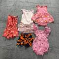 Old Navy Carters Mix Baby Girl Lot NB-12M Pink Orange Romper Shorts Casual Boho